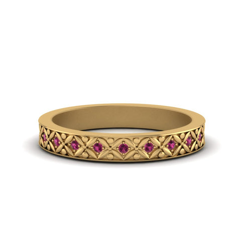 vintage-pink-sapphire-eternity-band-for-her-in-yellow-gold-FDEWB8646GSADRPI-NL-YG