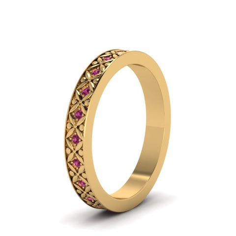 vintage-pink-sapphire-eternity-band-for-her-in-yellow-gold-FDEWB8646GSADRPI-NL-YG