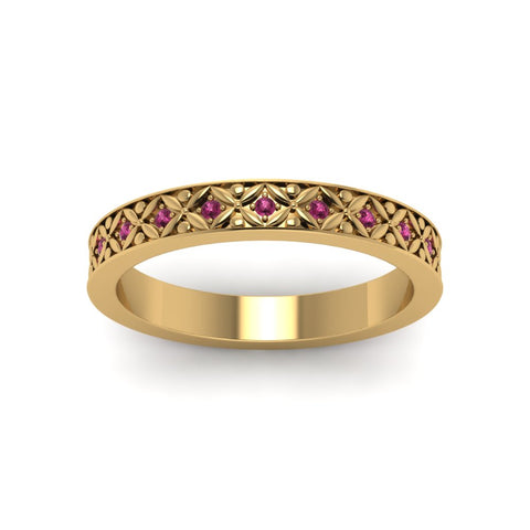vintage-pink-sapphire-eternity-band-for-her-in-yellow-gold-FDEWB8646GSADRPI-NL-YG