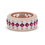 Load image into Gallery viewer, Vintage Princess And Round Anniversary Eternity Band
