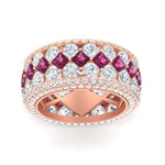 Load image into Gallery viewer, Vintage Princess And Round Anniversary Eternity Band
