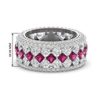Load image into Gallery viewer, Vintage Princess And Round Anniversary Eternity Band
