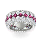 Load image into Gallery viewer, Vintage Princess And Round Anniversary Eternity Band
