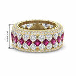 Load image into Gallery viewer, Vintage Princess And Round Anniversary Eternity Band
