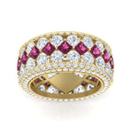 Load image into Gallery viewer, Vintage Princess And Round Anniversary Eternity Band
