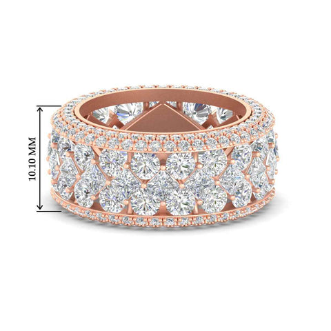 Vintage Princess And Round Anniversary Eternity Band