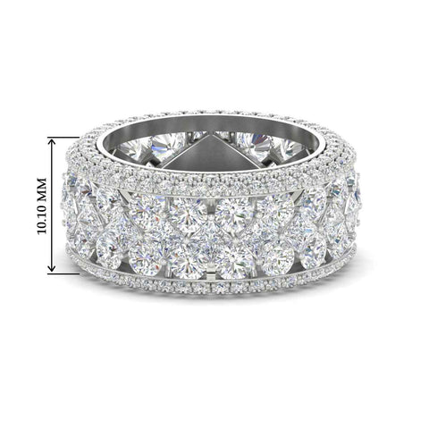 Vintage Princess And Round Anniversary Eternity Band
