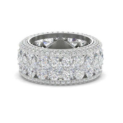 Vintage Princess And Round Anniversary Eternity Band