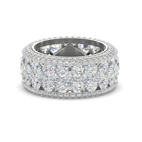 Vintage Princess And Round Anniversary Eternity Band
