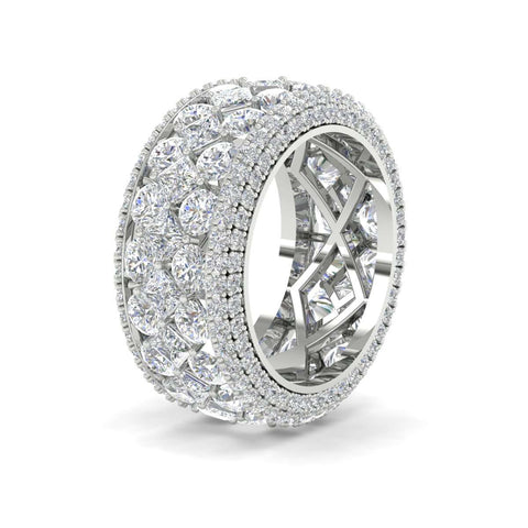 Vintage Princess And Round Anniversary Eternity Band