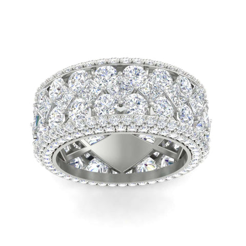 Vintage Princess And Round Anniversary Eternity Band