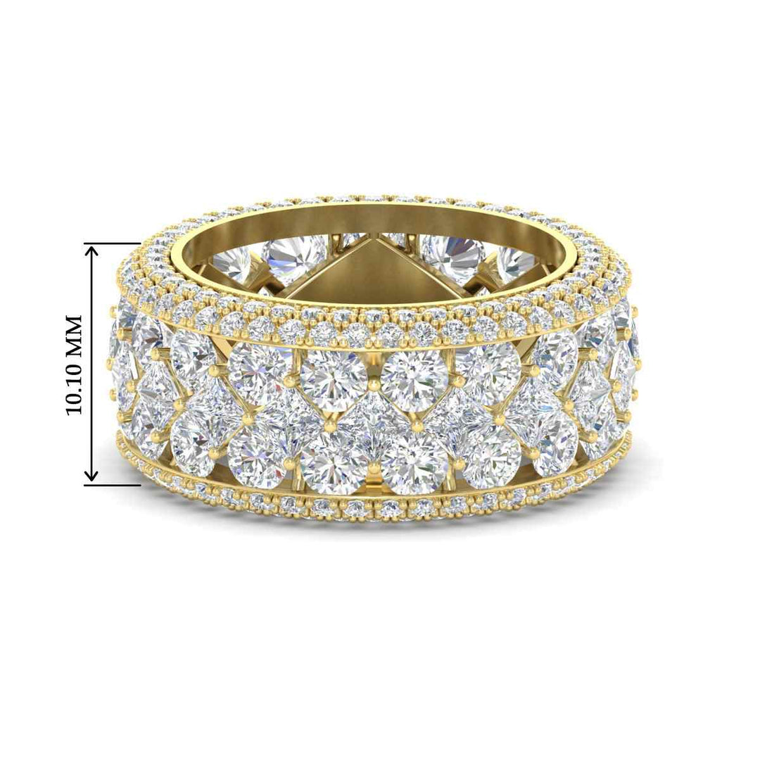 Vintage Princess And Round Anniversary Eternity Band