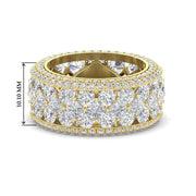 Vintage Princess And Round Anniversary Eternity Band