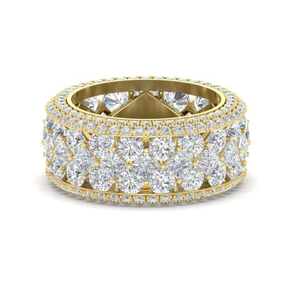 Vintage Princess And Round Anniversary Eternity Band