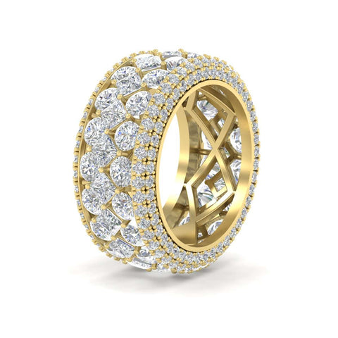 Vintage Princess And Round Anniversary Eternity Band