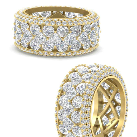 Vintage Princess And Round Anniversary Eternity Band