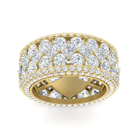 Vintage Princess And Round Anniversary Eternity Band