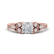 vintage-princess-cut-cultured-diamond-ring-in-rose-gold-FD9816PRR-NL-RG
