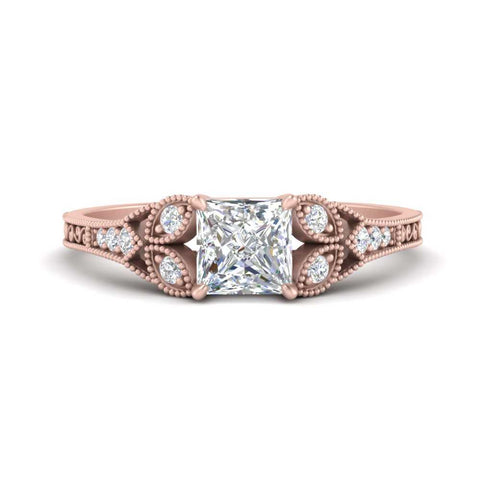 vintage-princess-cut-cultured-diamond-ring-in-rose-gold-FD9816PRR-NL-RG