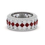 Load image into Gallery viewer, Vintage Princess And Round Anniversary Eternity Band
