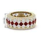 Load image into Gallery viewer, Vintage Princess And Round Anniversary Eternity Band
