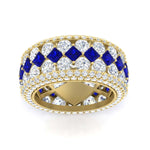Load image into Gallery viewer, Vintage Princess And Round Anniversary Eternity Band
