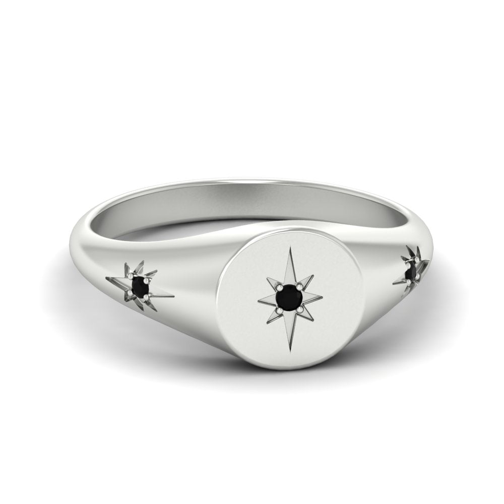 Vintage Starburst Signet Ring