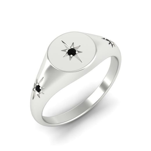 Vintage Starburst Signet Ring