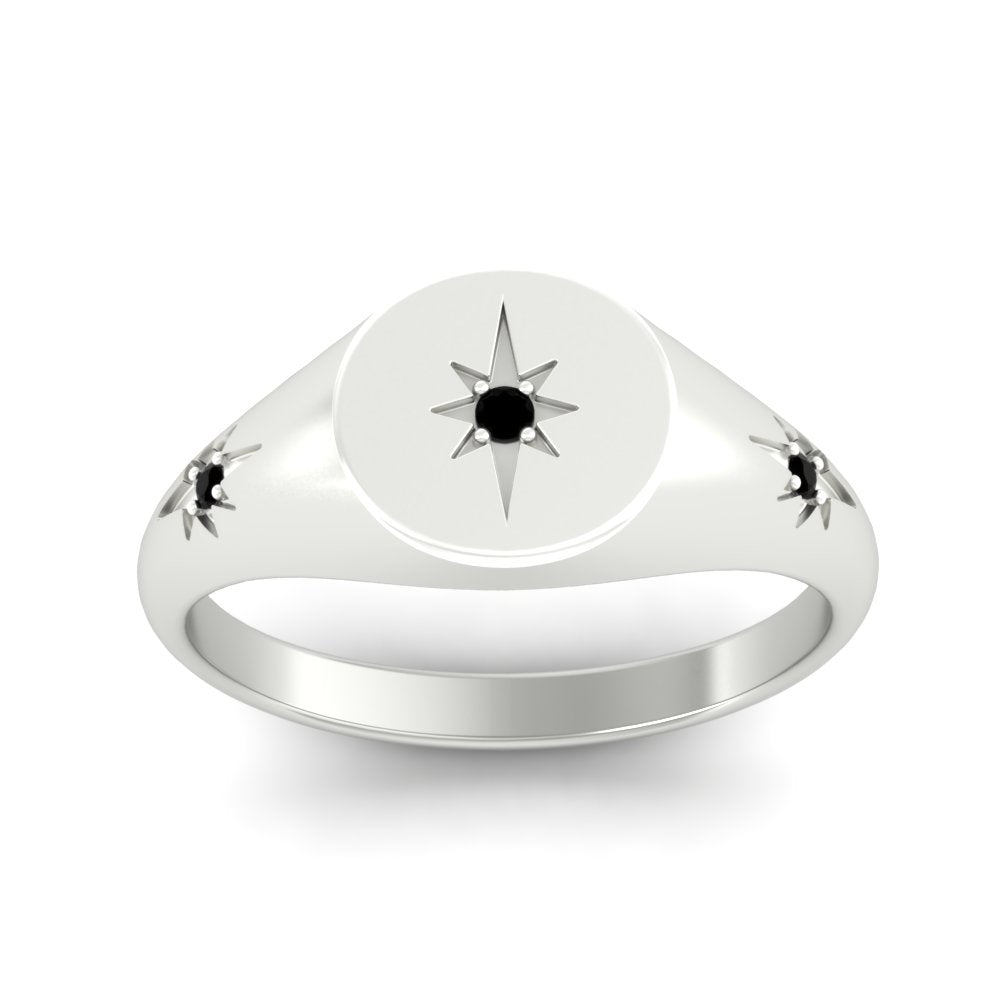 Vintage Starburst Signet Ring