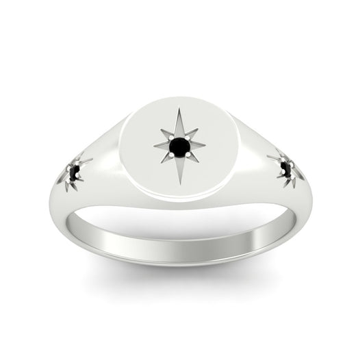 Vintage Starburst Signet Ring