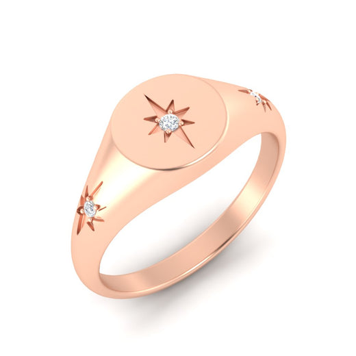 Vintage Starburst Signet Ring