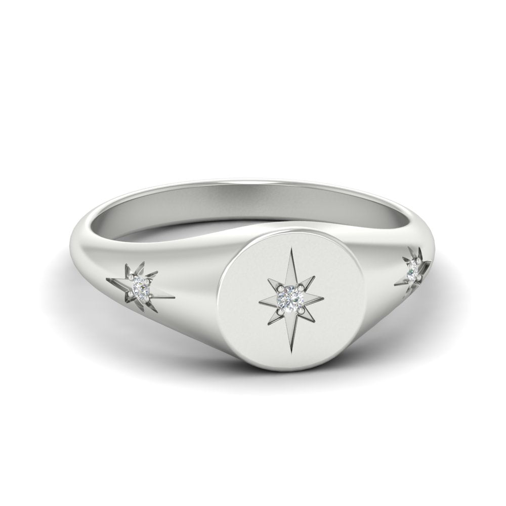 Vintage Starburst Signet Ring