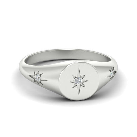 Vintage Starburst Signet Ring