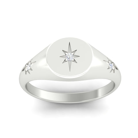 Vintage Starburst Signet Ring