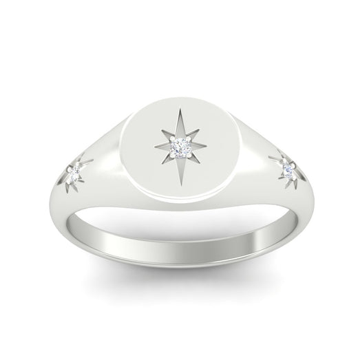 Vintage Starburst Signet Ring