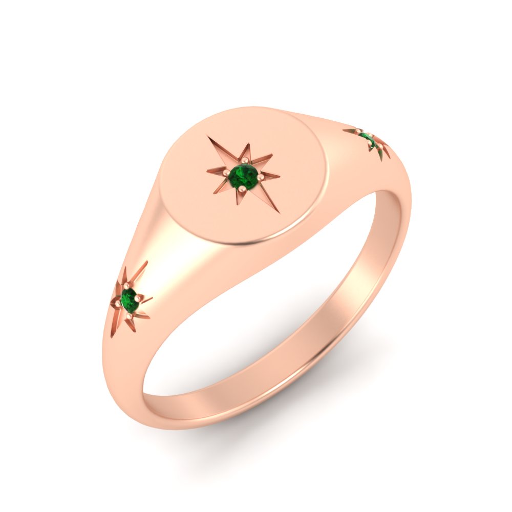 Vintage Starburst Signet Ring