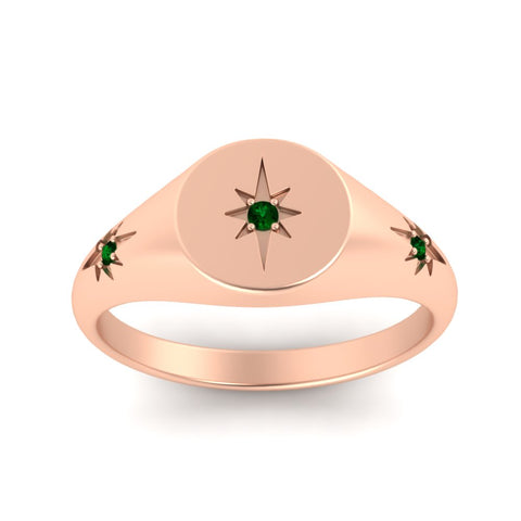 Vintage Starburst Signet Ring
