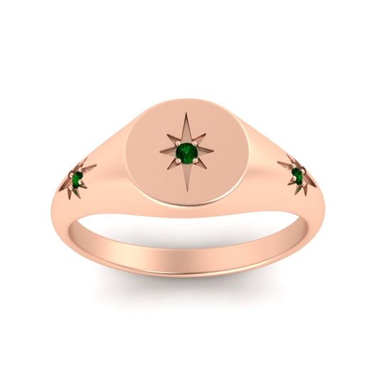 Vintage Starburst Signet Ring