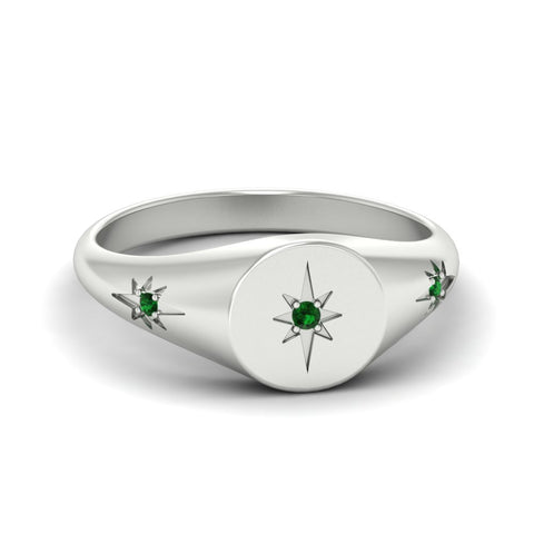 Vintage Starburst Signet Ring