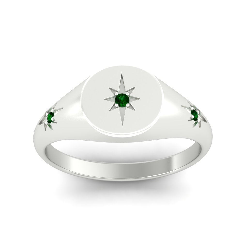 Vintage Starburst Signet Ring