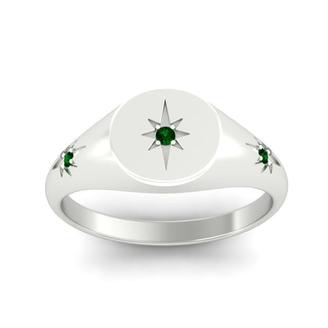 Vintage Starburst Signet Ring