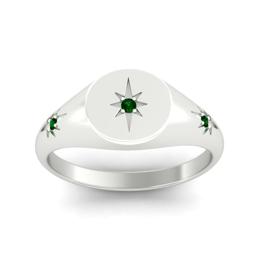 Vintage Starburst Signet Ring