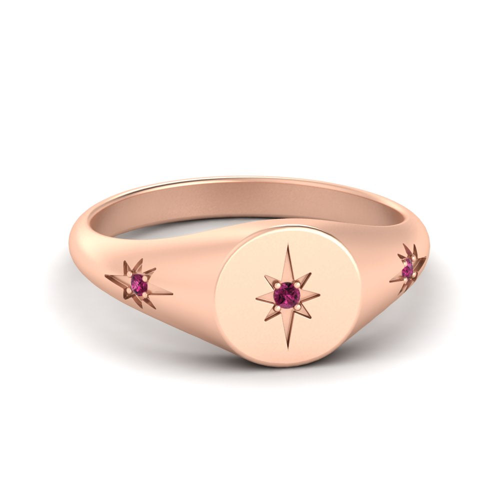 Vintage Starburst Signet Ring