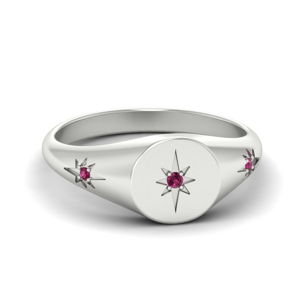 Vintage Starburst Signet Ring