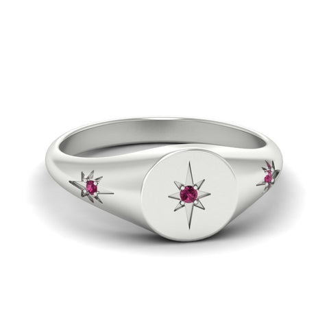 Vintage Starburst Signet Ring