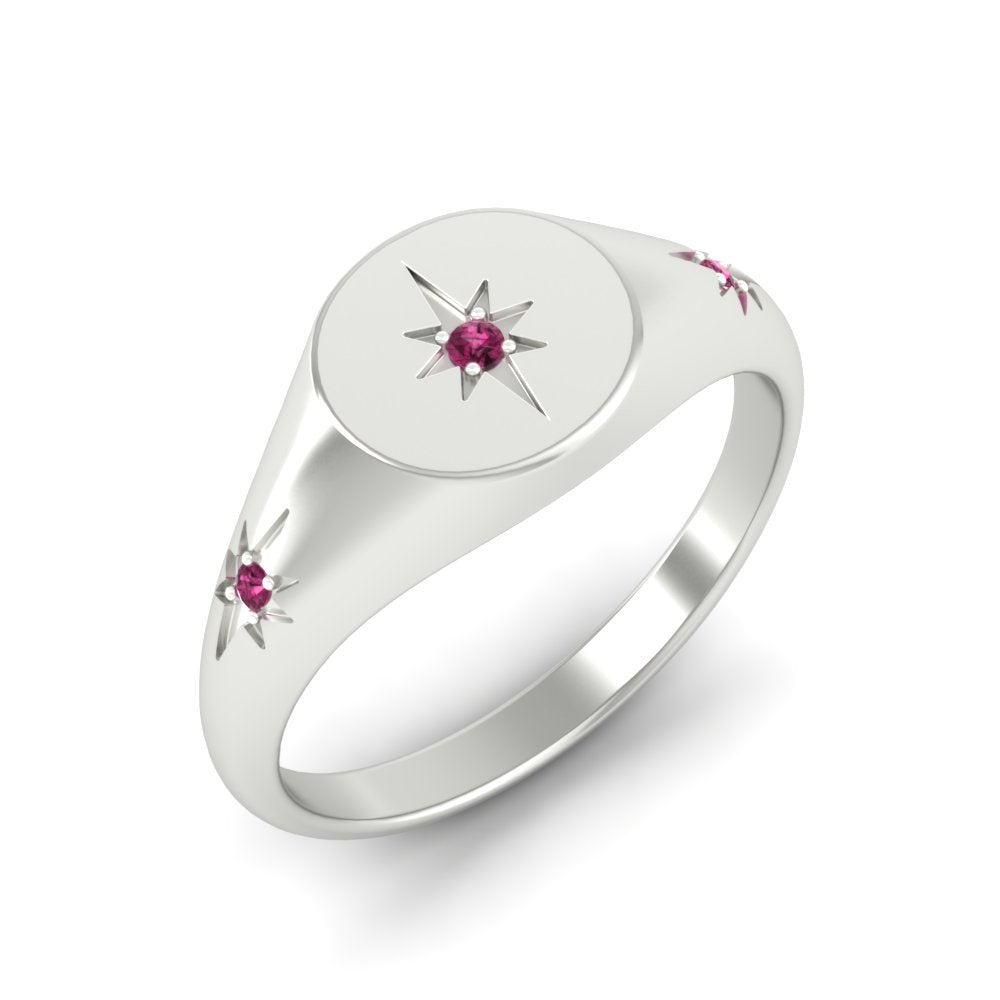 Vintage Starburst Signet Ring