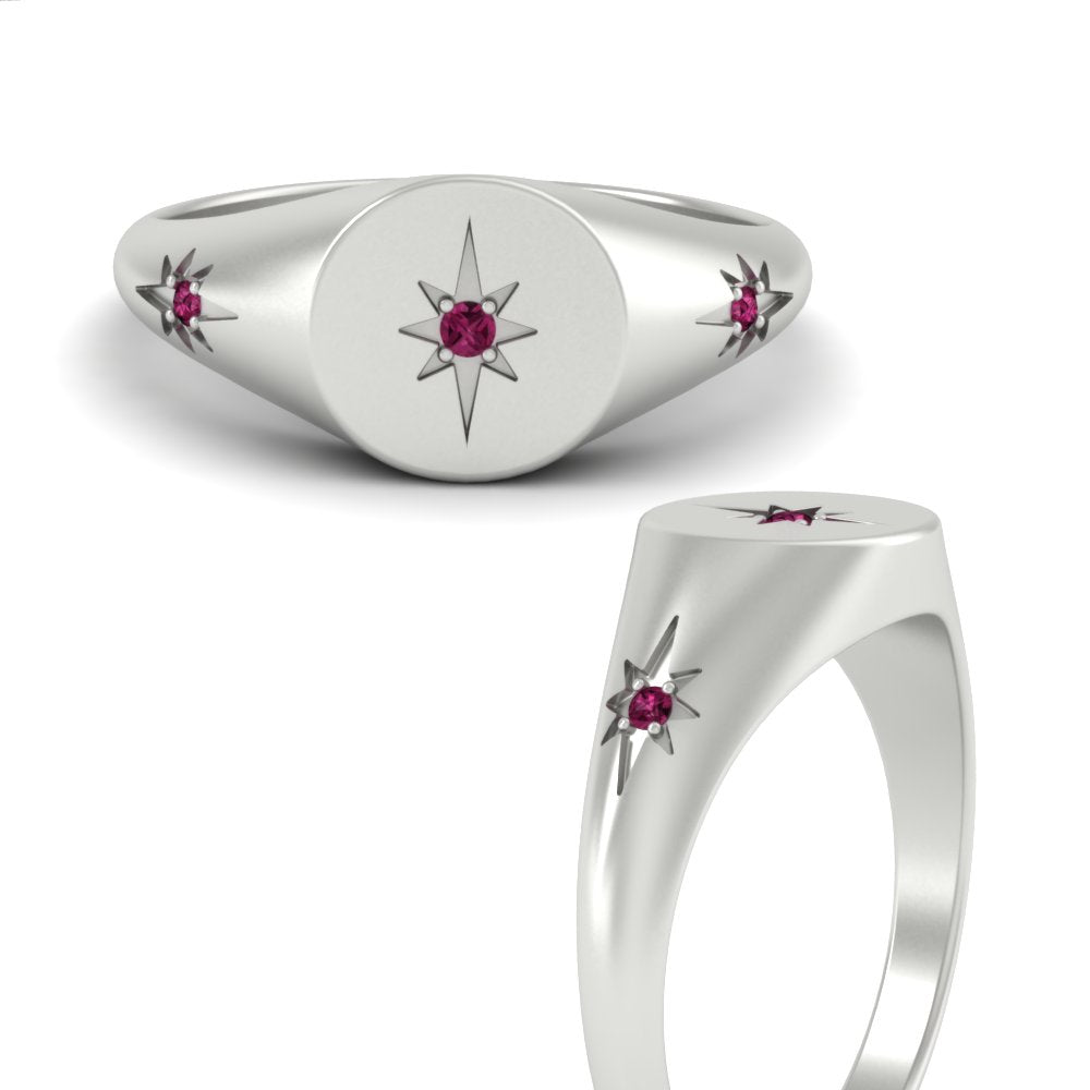 Vintage Starburst Signet Ring