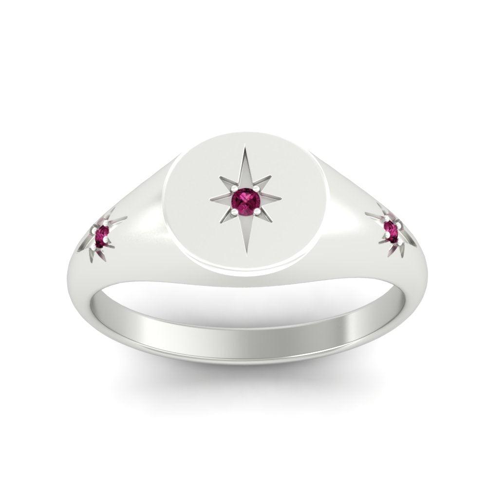 Vintage Starburst Signet Ring