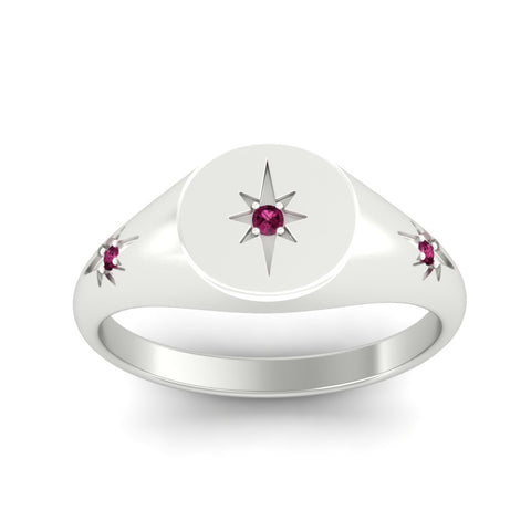 Vintage Starburst Signet Ring
