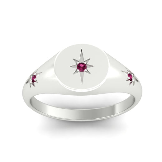 Vintage Starburst Signet Ring